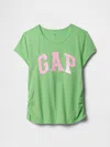 Gap Factory Kids Ruched Gap Logo T-shirt In Green