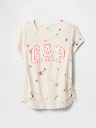 Gap Factory Kids Ruched Gap Logo T-shirt In Multi