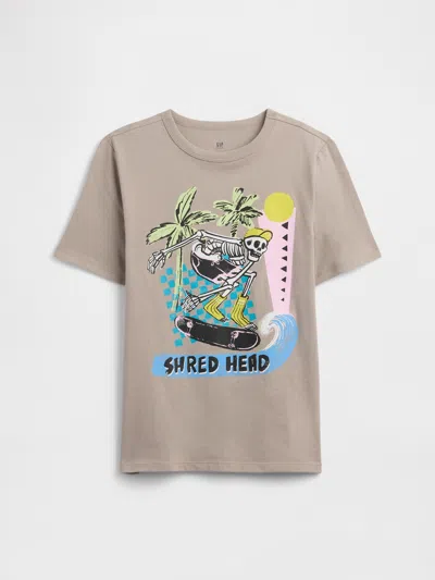 Gap Factory Kids Skate Graphic T-shirt In Brown