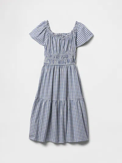 Gap Factory Kids Smocked Midi Dress In Brown