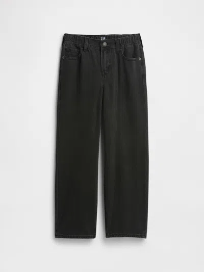 Gap Factory Kids Soft Relaxed Loose Jeans In Black