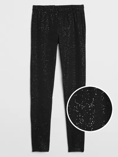 Gap Factory Kids Sparkle Leggings In Stretch Jersey In Black