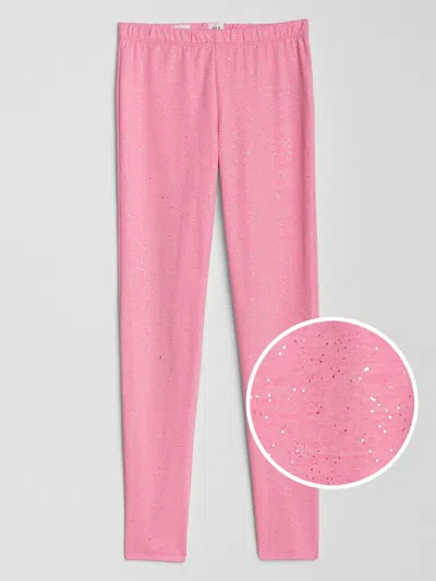 Gap Factory Kids Sparkle Leggings In Stretch Jersey In Pink