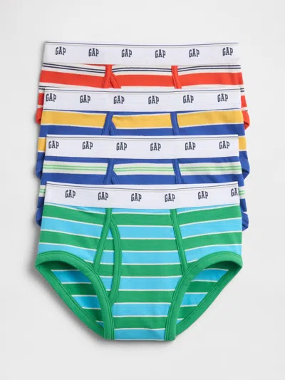 Gap Factory Kids Stripe Briefs (4-pack) In Multi