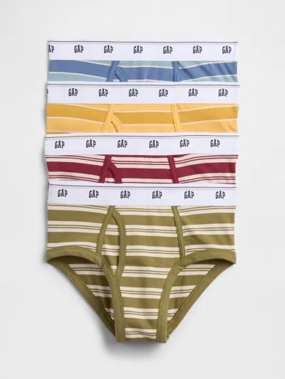Gap Factory Kids Stripe Briefs (4-pack) In Multi