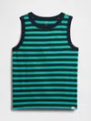 Gap Factory Kids Stripe Muscle Tank Top In Blue