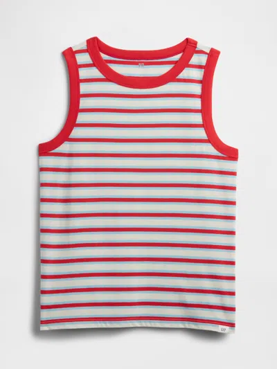 Gap Factory Kids Stripe Muscle Tank Top In Red