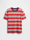Gap Factory Kids Stripe Pocket T-shirt In Red