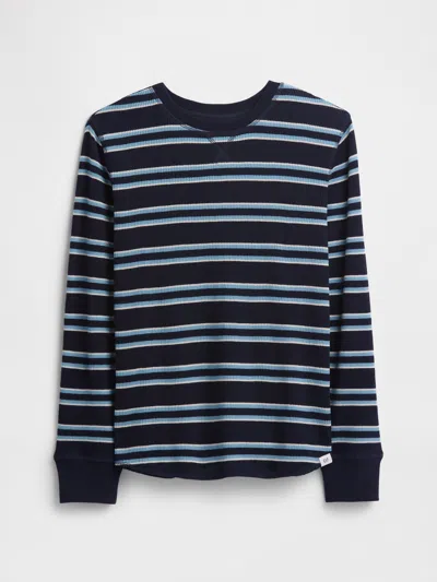 Gap Factory Kids Stripe Waffle-knit T-shirt In Multi