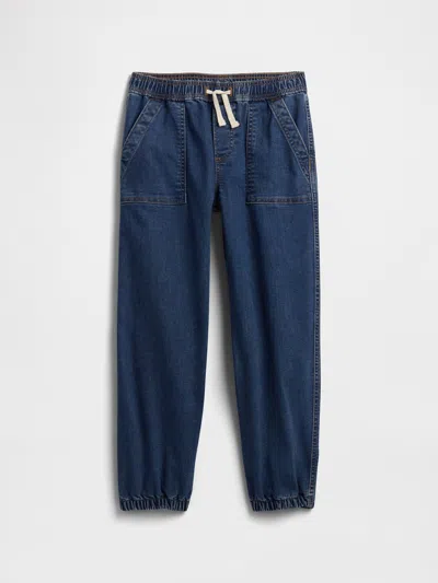 Gap Factory Kids Superstretch Pull-on Utility Joggers In Blue