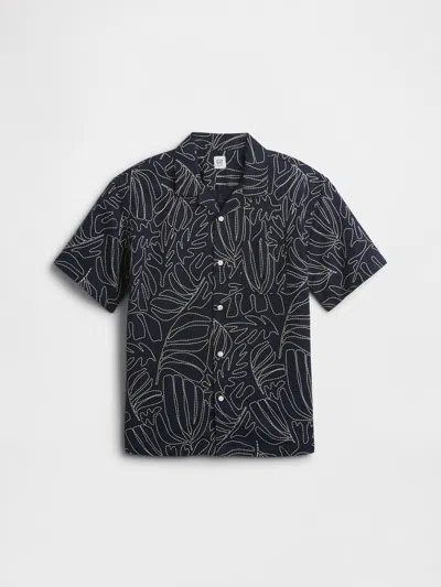 Gap Factory Kids Textured Vacay Shirt In Black