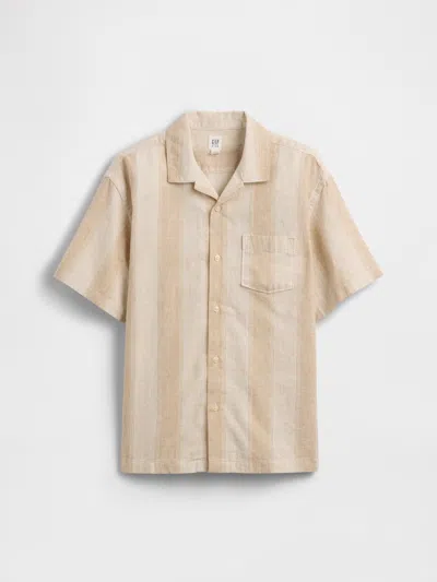 Gap Factory Kids Textured Vacay Shirt In Brown