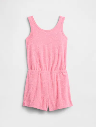 Gap Factory Kids Towel Terry Romper In Pink
