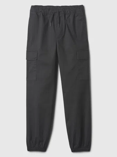Gap Factory Kids Twill Cargo Joggers In Black