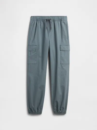 Gap Factory Kids Twill Cargo Joggers In Gray