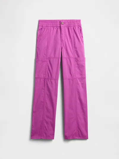 Gap Factory Kids Twill Loose Cargo Pants In Purple