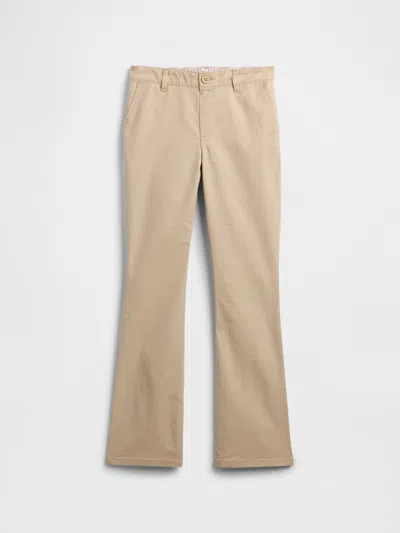 Gap Factory Kids Uniform Flare Chino Pants In Neutral