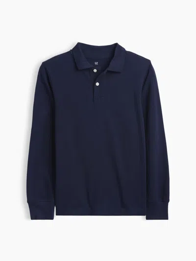 Gap Factory Kids Uniform Pique Polo Shirt Shirt In Blue