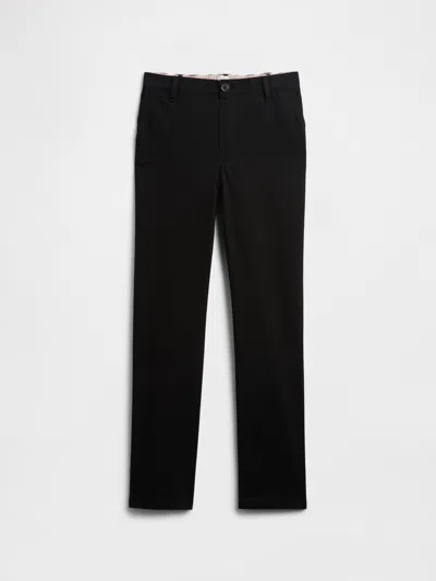 Gap Factory Kids Uniform Slim Chino Pants In Black