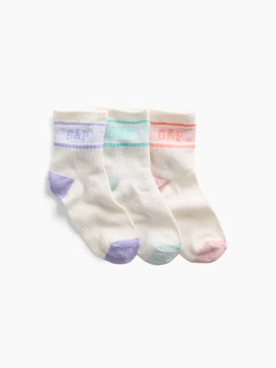 Gap Factory Kids Varsity Crew Socks (3-pack) In Multi