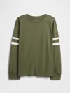 Gap Factory Kids Vintage Soft Relaxed Varsity T-shirt In Green
