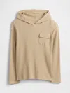 Gap Factory Kids Waffle-knit Hoodie T-shirt In Neutral