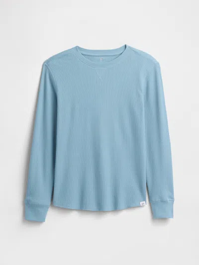Gap Factory Kids Waffle-knit T-shirt In Blue