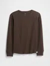 Gap Factory Kids Waffle-knit T-shirt In Brown