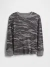 Gap Factory Kids Waffle-knit T-shirt In Gray