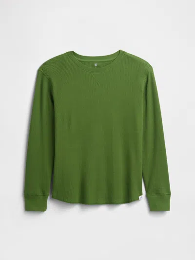 Gap Factory Kids Waffle-knit T-shirt In Green