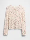 Gap Factory Kids Waffle-knit Top In Neutral