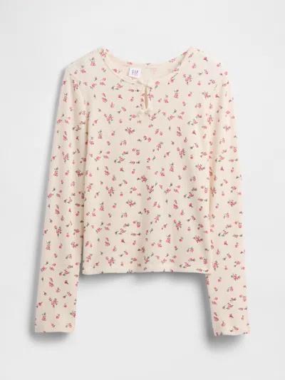 Gap Factory Kids Waffle-knit Top In Neutral