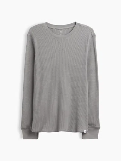 Gap Factory Kids Waffle-knit Crewneck T-shirt In Pilot Gray