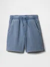 Gap Factory Kids Washed-fleece Pull-on Shorts In Blue