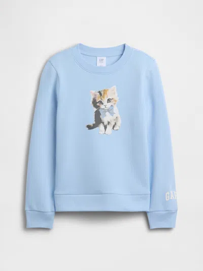 Gap Factory Kids Wedge Crewneck Sweatshirt In Blue