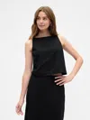 Gap Factory Linen-blend Apron Top In Black