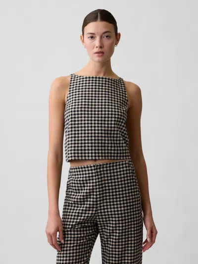 Gap Factory Linen-blend Apron Top In Black