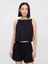 Gap Factory Linen-blend Apron Top In Blue