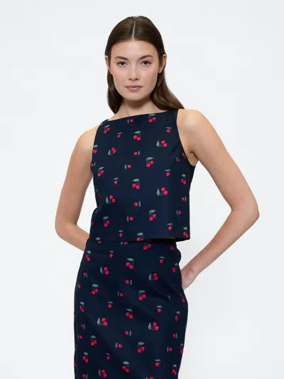 Gap Factory Linen-blend Apron Top In Blue