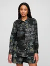 Gap Factory Linen-blend Easy Shirt In Black