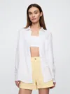 Gap Factory Linen-blend Easy Shirt In White
