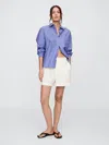 Gap Factory Linen-blend Pleated Shorts In Multi