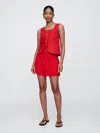 Gap Factory Linen-blend Pleated Shorts In Red