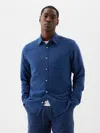 Gap Factory Linen-blend Shirt In Standard Fit In Blue