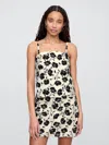 Gap Factory Linen-blend Squareneck Top In Black