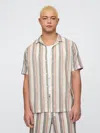 Gap Factory Linen-blend Vacay Shirt In Standard Fit In Multi