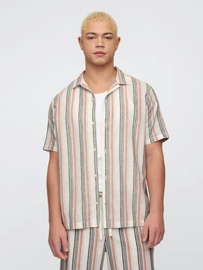 Gap Factory Linen-blend Vacay Shirt In Standard Fit In Multi