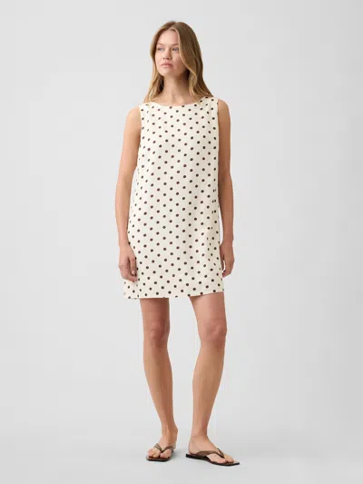Gap Factory Linen-blend Apron Mini Dress In Multi