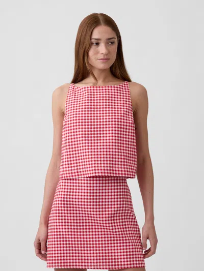 Gap Factory Linen-blend Apron Top In Pink