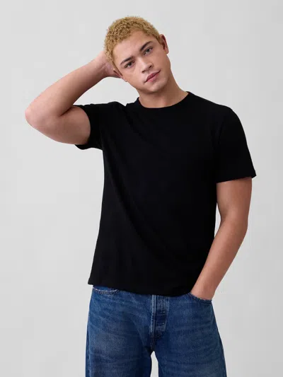 Gap Factory Lived-in Crewneck T-shirt In Black